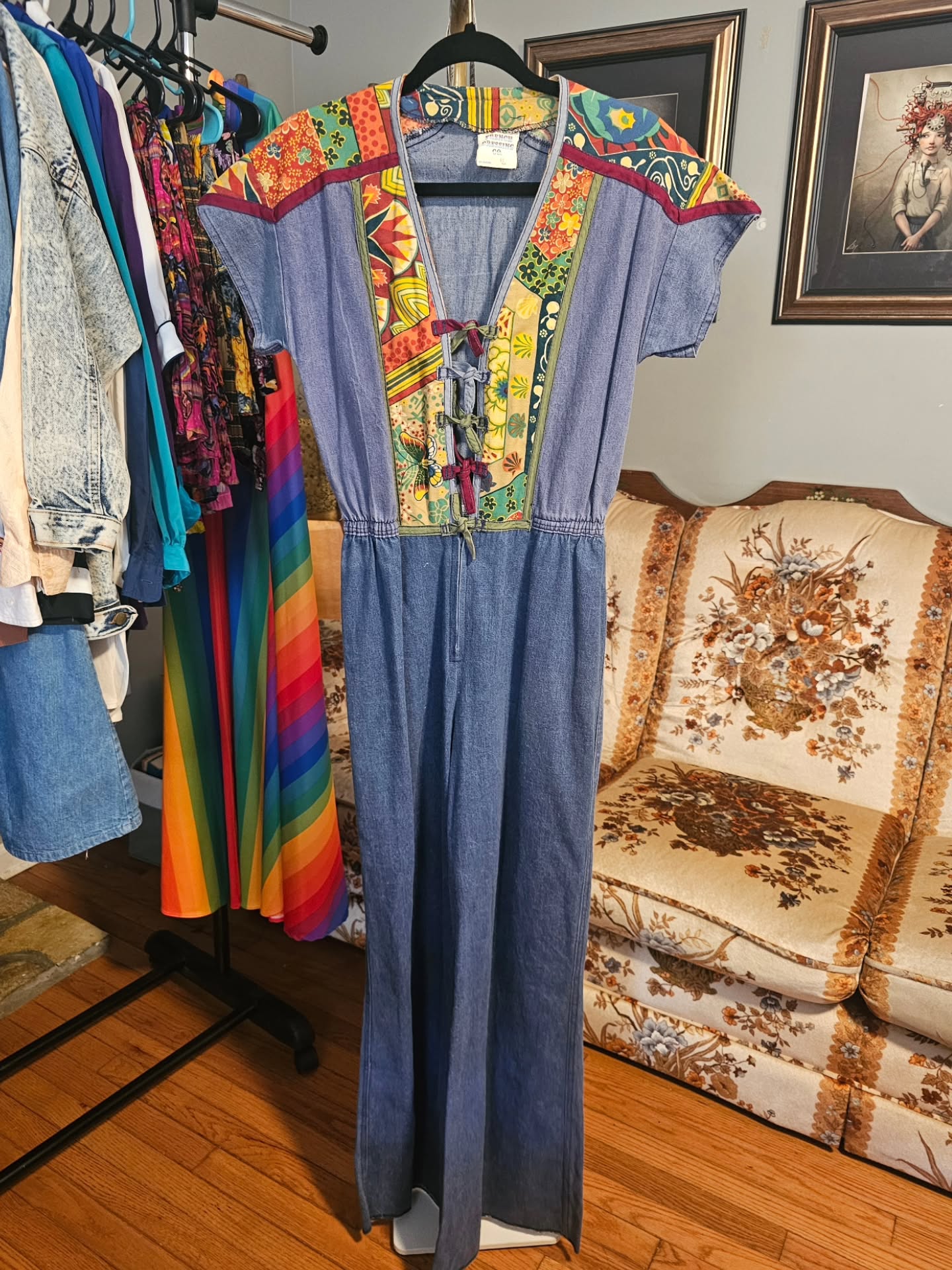 1970s Barkcloth Hawaiian Tunic